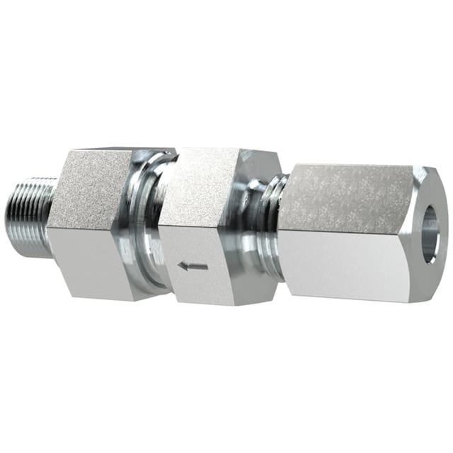 Rückschlagvent., G3/8a., Rohr-AØ 12mm, pn max. 400, Stahl verz. - Riegler