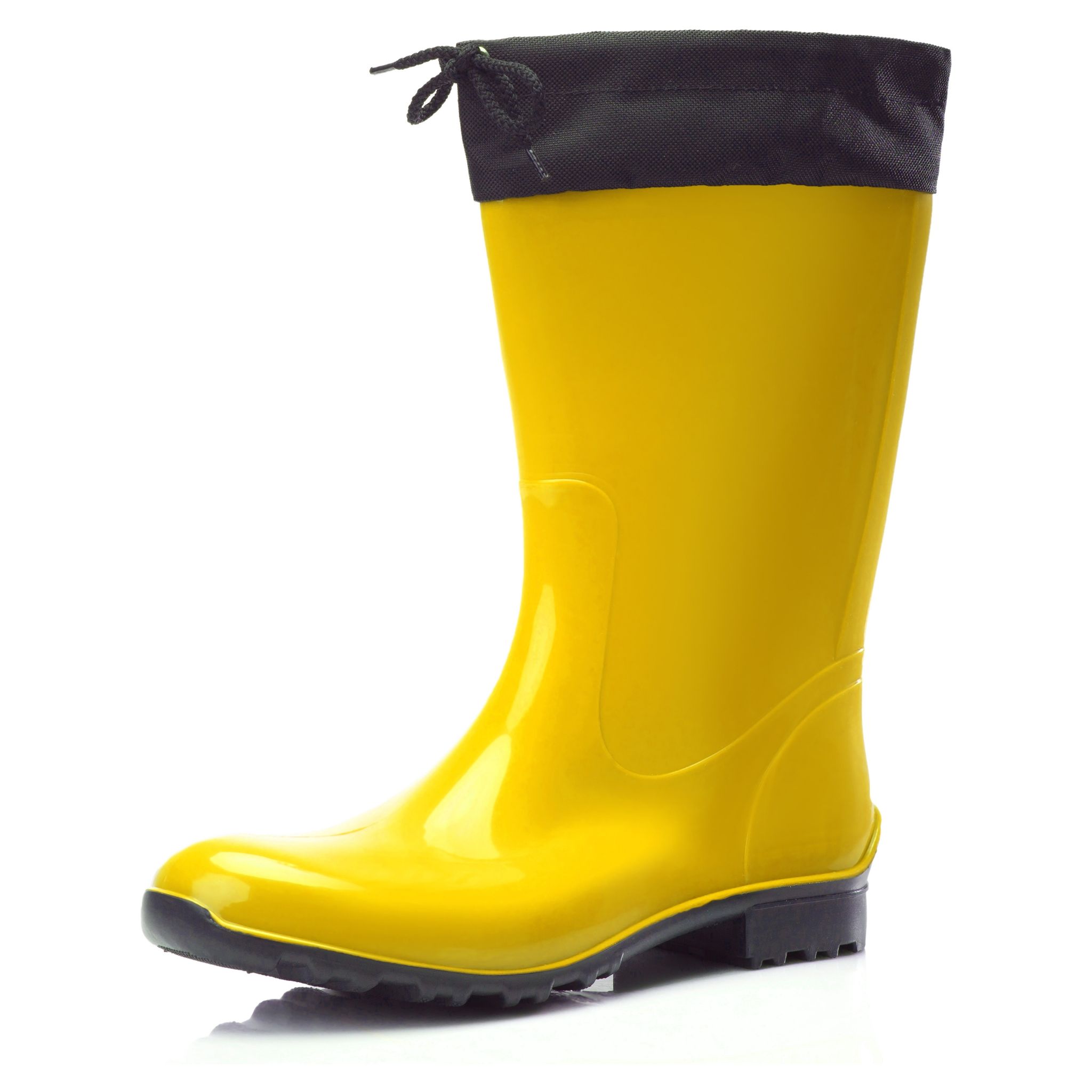 Ladeheid Gummistiefel Damen Mit Stulpe Wasserdicht Regenstiefel Für Jede Jahreszeit La-968 (gelb/schwarz, 36 Eu)