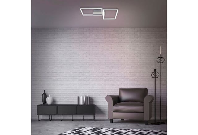 Briloner - led Deckenleuchte Wandlampe Dimmbar Fernbedienung cct 30W Chrom Metall