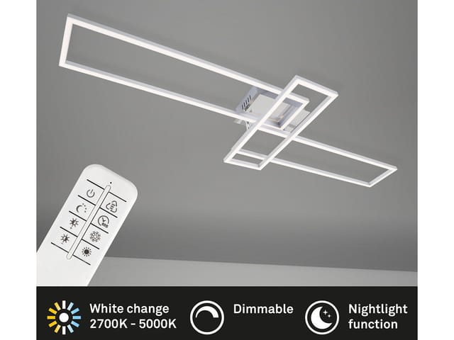 Briloner - led Deckenleuchte dimmbar Fernbedienung cct Timer Memoryfunktion 55W