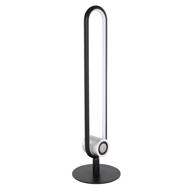 Tischleuchte led Tischlampe Lautsprecher Nachttischlampe schwarz, Schlafzimmer, opal, 1x led 12W 550Lm 3000K, DxH 15x50 cm