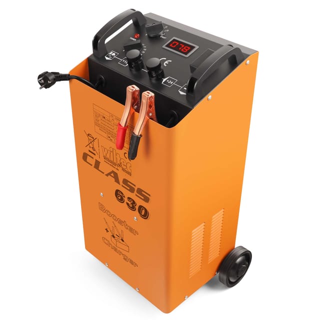 Xpotool - Wiltec Batterieladegerät 12V 24V 90A Batterie, Ladegerät und Starthilfe für Motorräder, Kfz, Lkw, Akkuladegerät Boost 630 mit Schnellladung