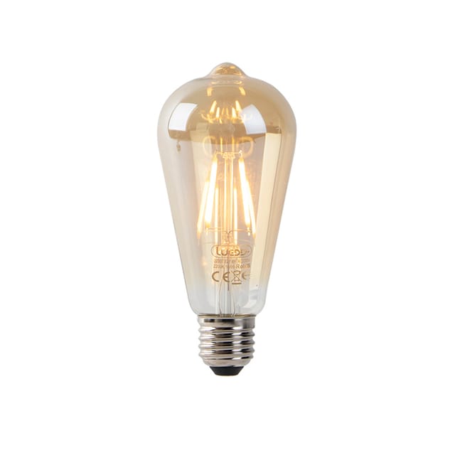 Led Filament ST64 4W 2200K gold mit Hell-Dunkel-Sensor