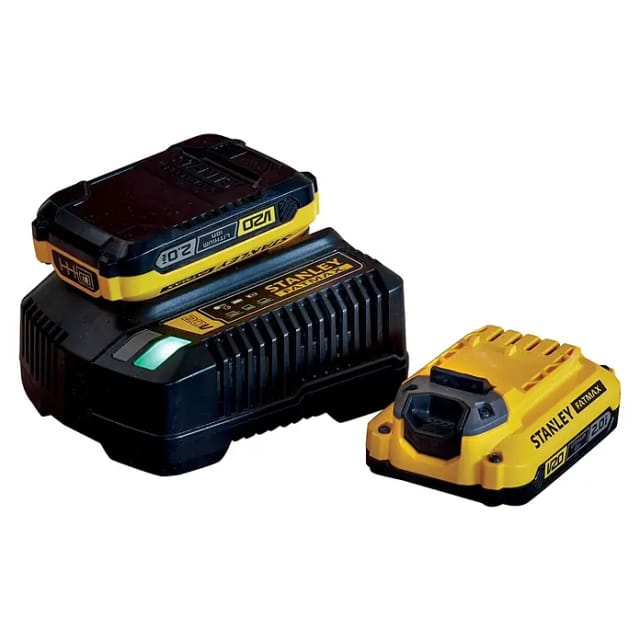 Stanley - Zubehör - Set 4A Ladegerät und 2x Akku 18 v Li-Ion 2,0 Ah SFMCB12D2-QW