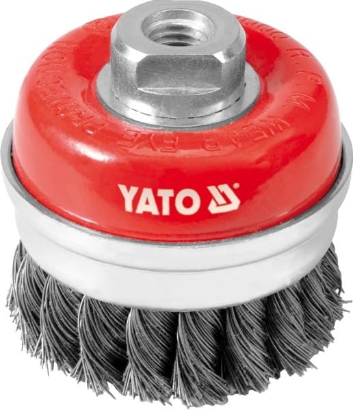 YATO KISSENBÜRSTE 75mm, M14 GEWINDE, GEDREHTER DRAHT - INOX 4768