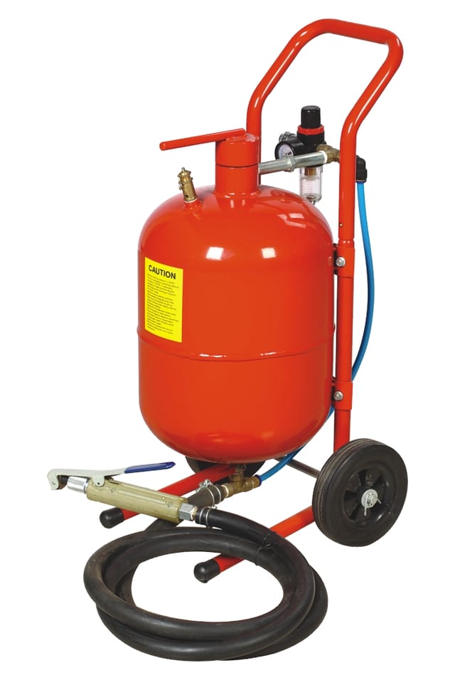 Varan Motors - NESB-01-1 mobiler sandstrahler 19 liter sandstrahlgerät mobil sandstrahlen inkl. zubehör