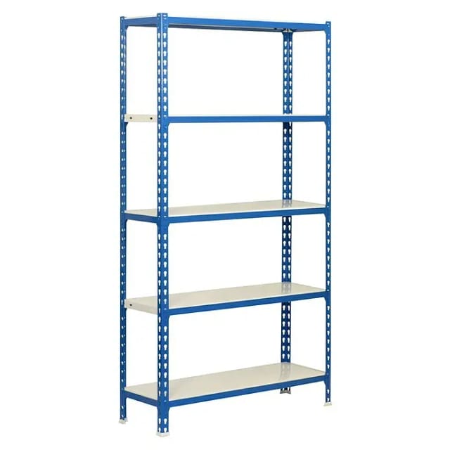Simonrack Bausatz simonclick mini 5/400 Metallregal 5 Fachböden/180kg 180x80x40cm blau/weiß