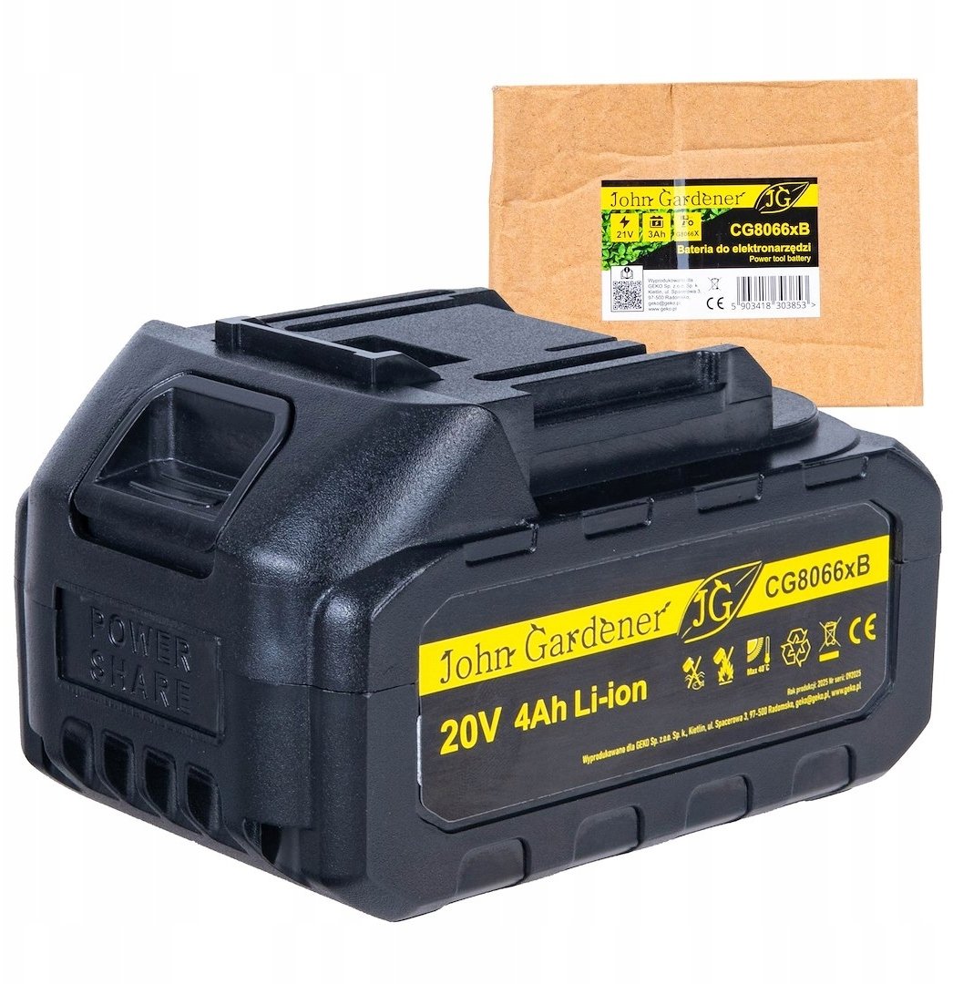 Akku Geko G8066x 20v 4.0ah Li-ion