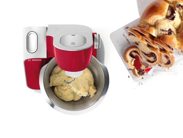 Bosch MUM58720 Continua MUM 5 CreationLine - Küchenmaschine, 1000 Watt Leistung, 7 Geschwindigkeiten + Pulsfunktion, rot