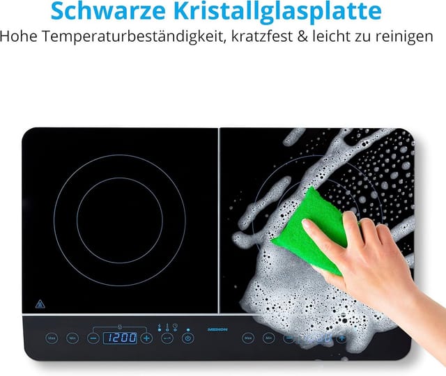 Medion MD 15324 Induktionskochplatte Schwarz 3500W Leistungsstark