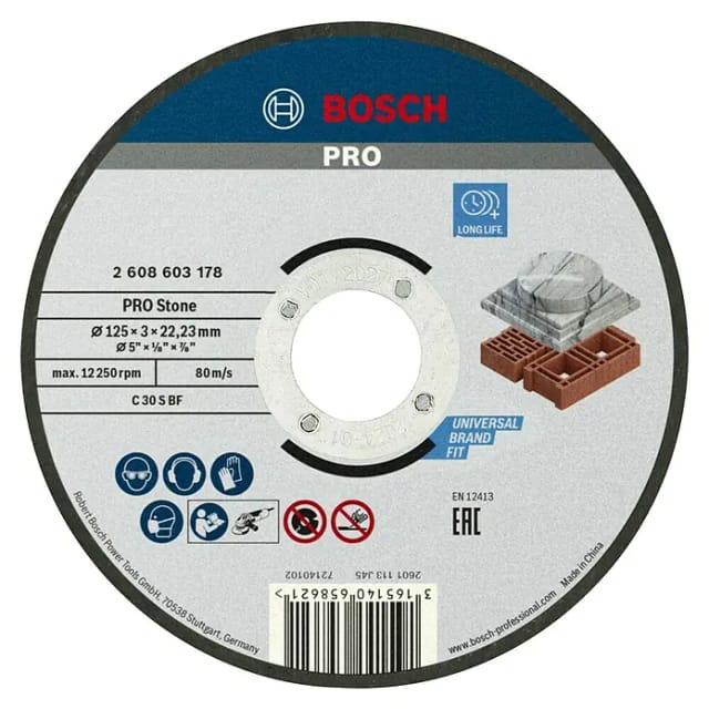 Pro Stone Trennscheibe 125 x 3 x 22,23 mm - 2608603178 - Bosch
