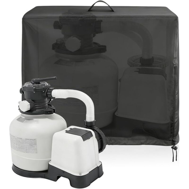 Abcrital – Schwimmbadabdeckung 66 X 62 X 72 Cm – Uv-beständiges 420d Oxford-gewebe – Wasserdichte Abdeckung Für Sandfilterpumpe