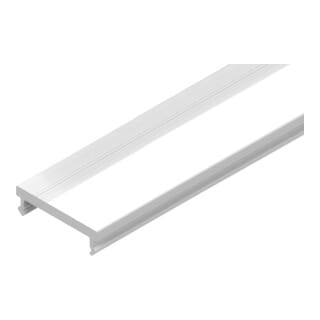 QualityFlex ONE-Kunststoff-Abdeckung, transparent, L x B x H: 2.000 x 17,6 x 4 mm