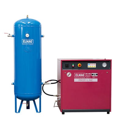 ELMAG Kompressor PROFI-LINE SILENT PL-S 750/10/3 D - im Paket 1
