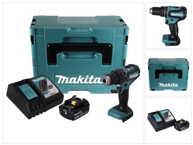 Makita DHP 485 RF1J Akku Schlagbohrschrauber 18 V 50 Nm Brushless + 1x Akku 3,0 Ah + Ladegerät + Makpac