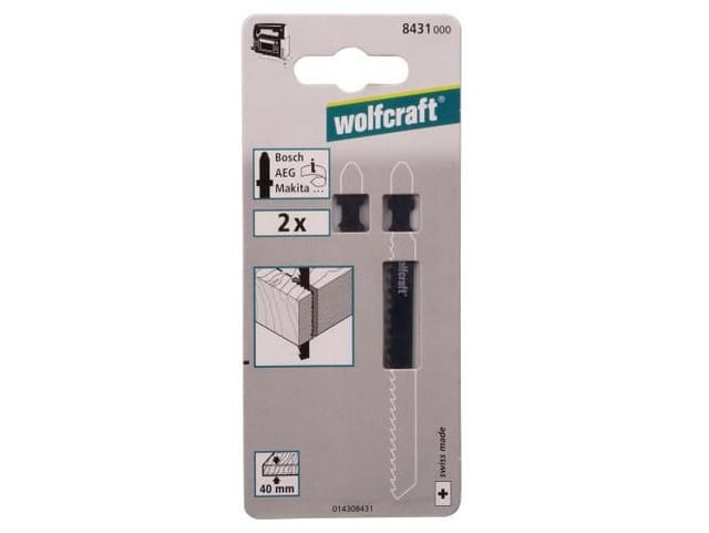 Stichsägeblätter 8434000 75 mm T-Schaft 2 Stück Stichsägeblätter - Wolfcraft