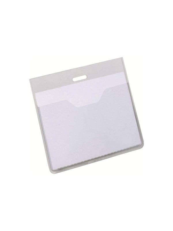 Namensschild 90 x 60 mm (B x H) inkl. 24 Einsteckschilder kombinierbar mit Kette Clip Textilband Jojo transparent 20 St./Pack.