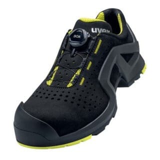 Uvex 1 x-tended Support Arbeitsschuhe - Sicherheitsschuhe S1 P SRC ESD - BOA Verschluss - Lime-Schwarz: 47