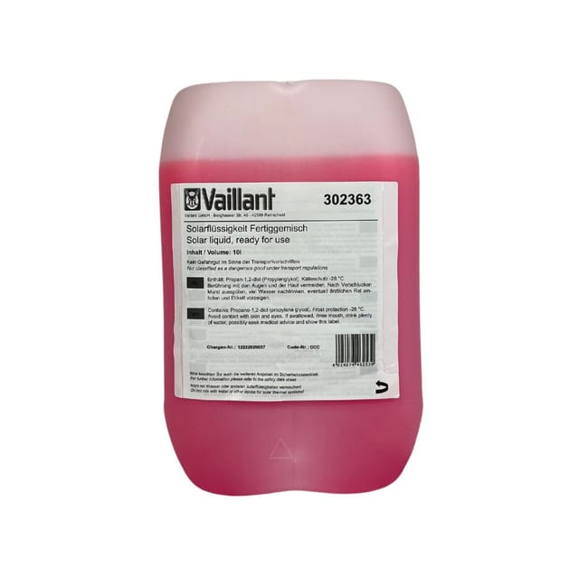 Vaillant - Hochleistungs-Solarflüssigkeit Fertiggemisch 10 l mit Frostschutz bis -28 °c