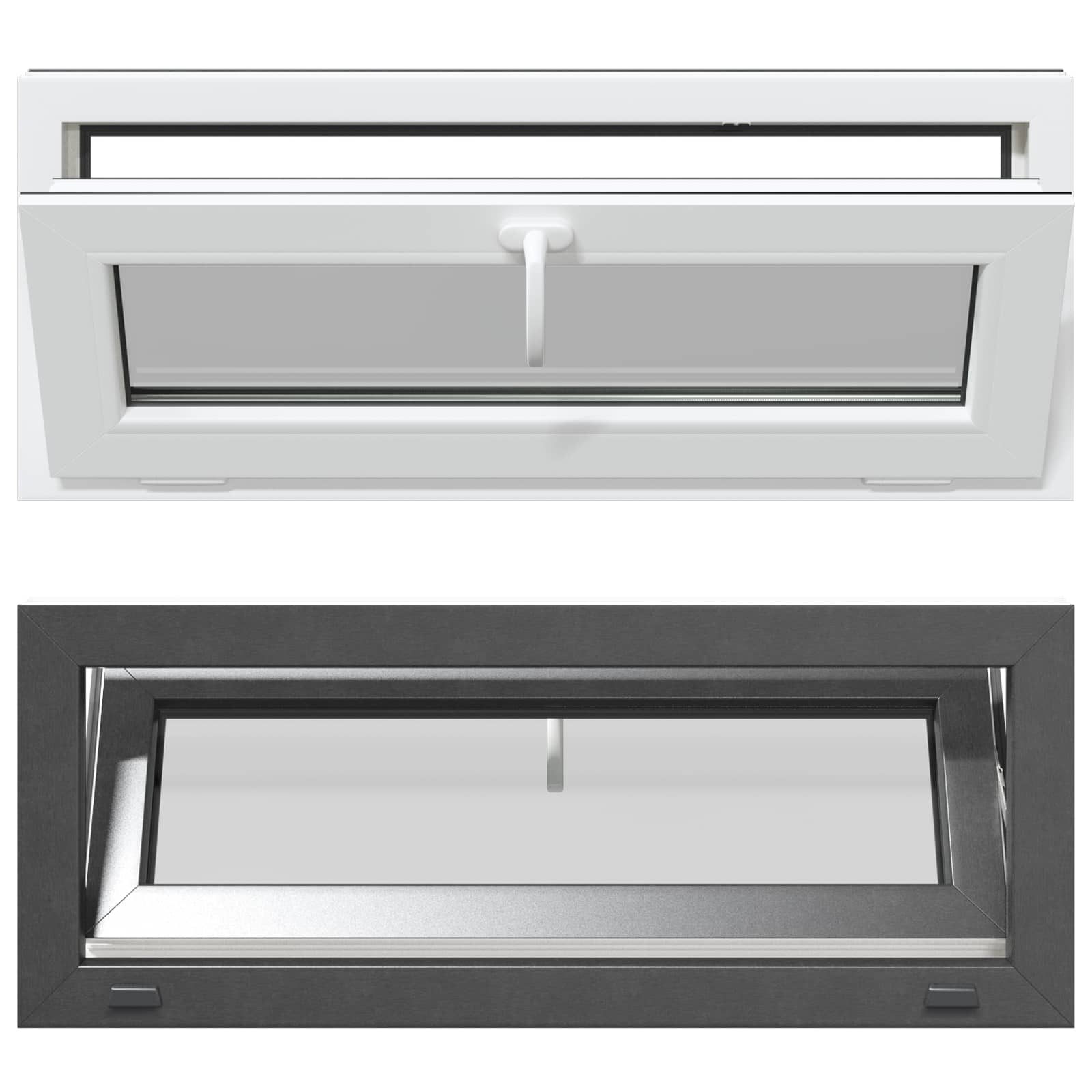 Kellerfenster Risor 100 X 40 Cm Pvc Und Klares, Glattes Glas Vidaxl