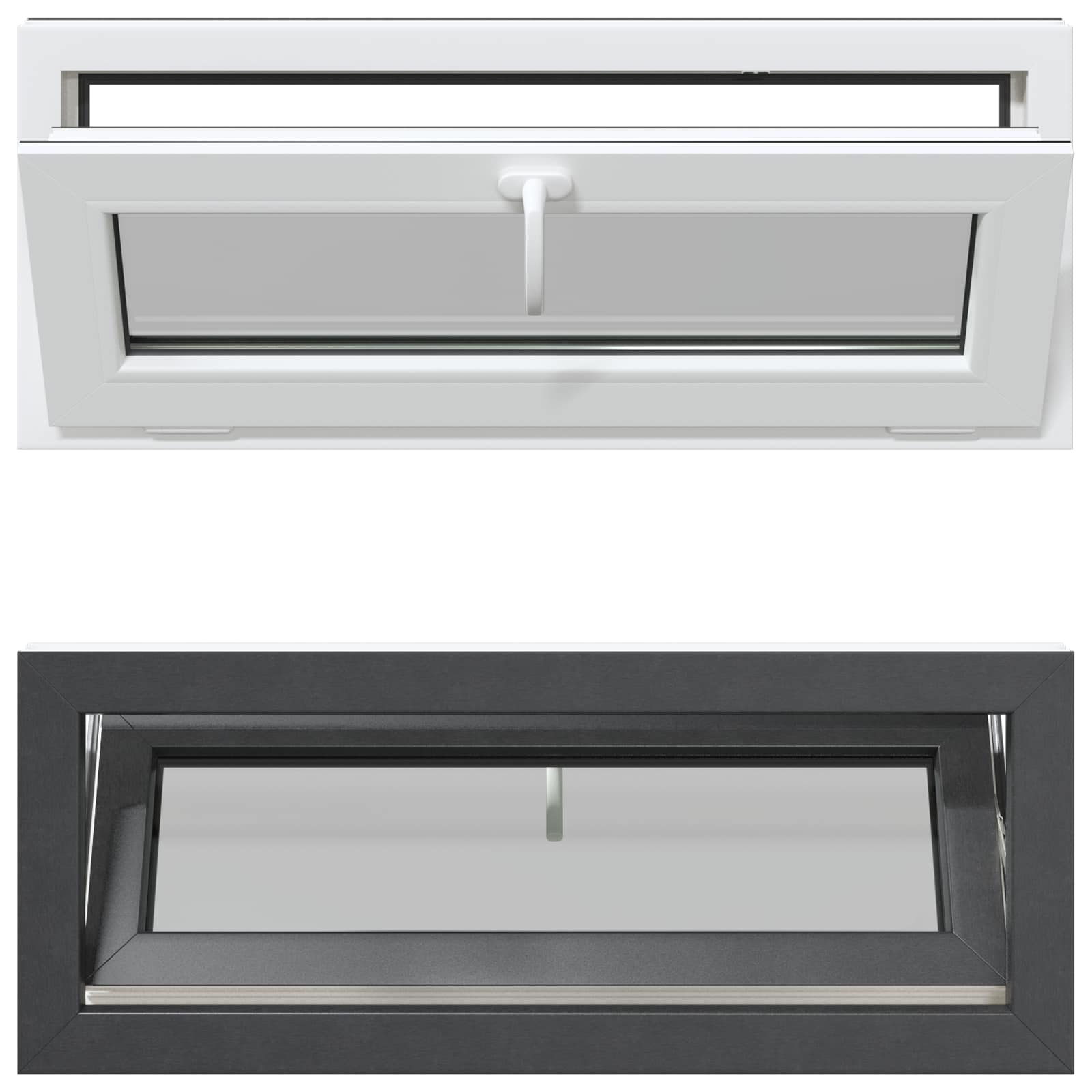 Kellerfenster Risor 110 X 40 Cm Pvc Und Klares, Glattes Glas Vidaxl