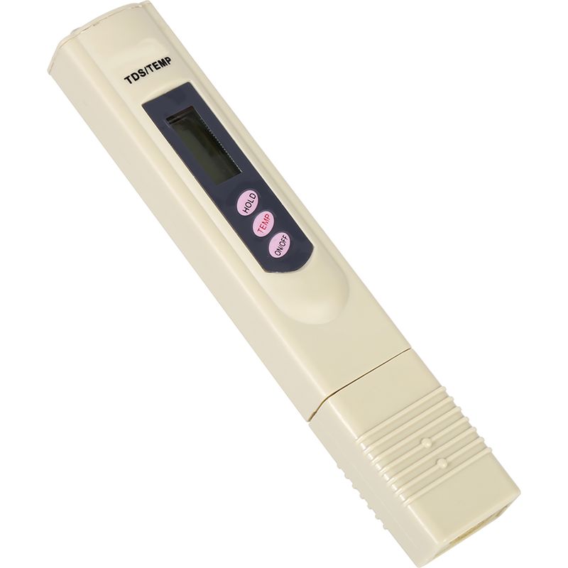 Digitales Lcd-wasserqualitätsmessgerät In Stiftform, Misst Den Tds-wert Von 0 Bis 9999 Ppm Und Die Temperatur, Grau