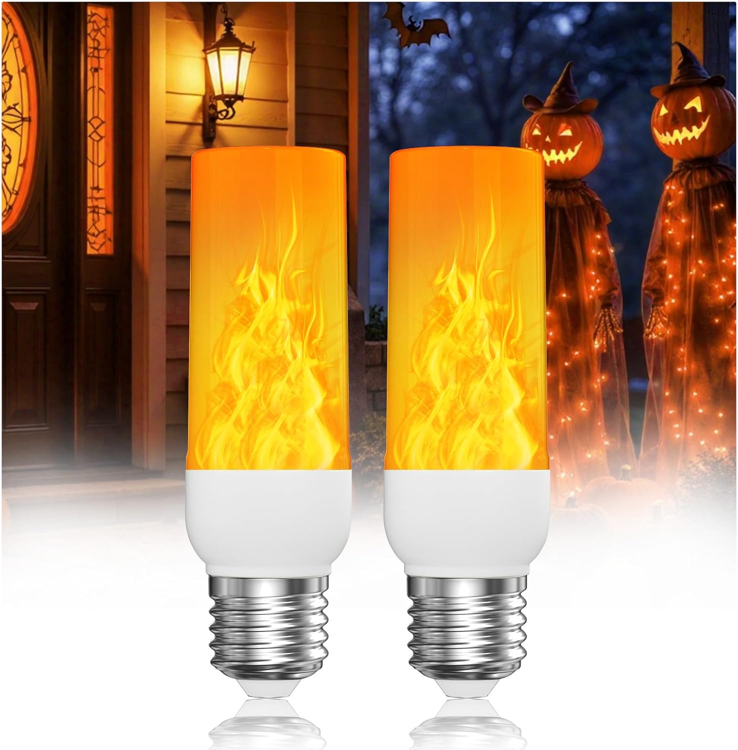 Fliti E27 Led-lampen Mit Flammeneffekt, 3 W Außenleuchte Mit Flammeneffekt, 1300 K Warmweiß Mit 3 Beleuchtungsmodi Für Halloween, Zuhause, Garten, Party, Hochzeitsdekoration [energieklasse G]