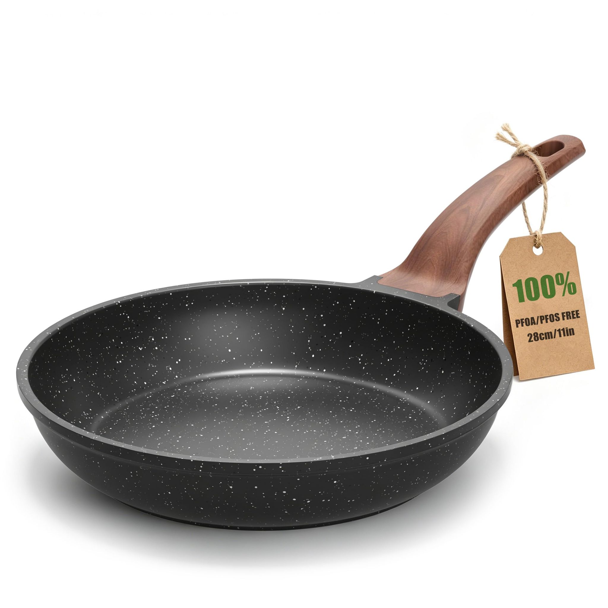 Yashe Bratpfanne Bzdd-28rlg, 28 Cm, 2,13 L, Antihaft, Grau
