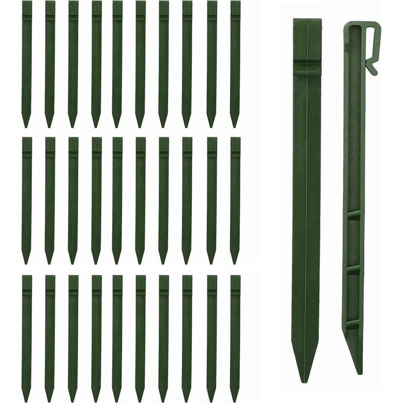 30er-pack Verankerungspfähle, 24,6 Cm, Aus Robustem Kunststoff, Für Beeteinfassungen, Garten Und Terrasse