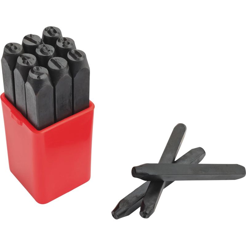 1 Satz Nummernstempel, Gehärteter Stahl, Metallmarkierung, Für Stahl Und Eisen