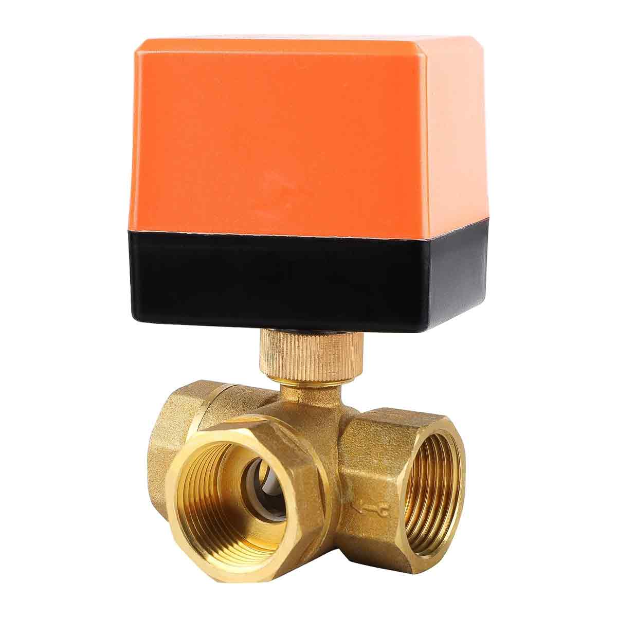 Motorbetriebenes 3-wege-ventil Dn25, Messing, 230 V Wechselstrom, Heizung, Klimaanlage