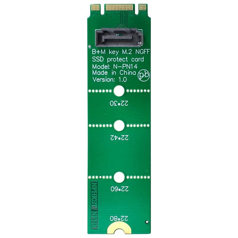 1 M.2 Auf Sata 7-pin Ssd-adapter, Vertikale Leiterplatte, B/m-key, 2230–2280 Mm, Computer