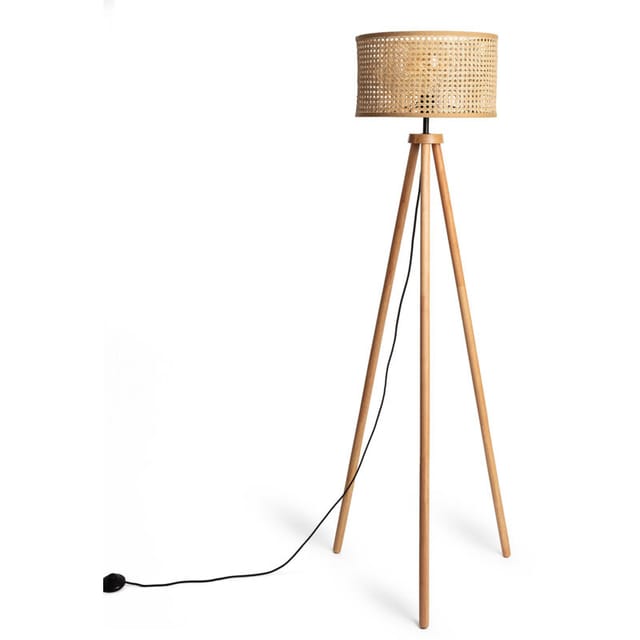 Stehlampe Rattan Adirane Natürlich