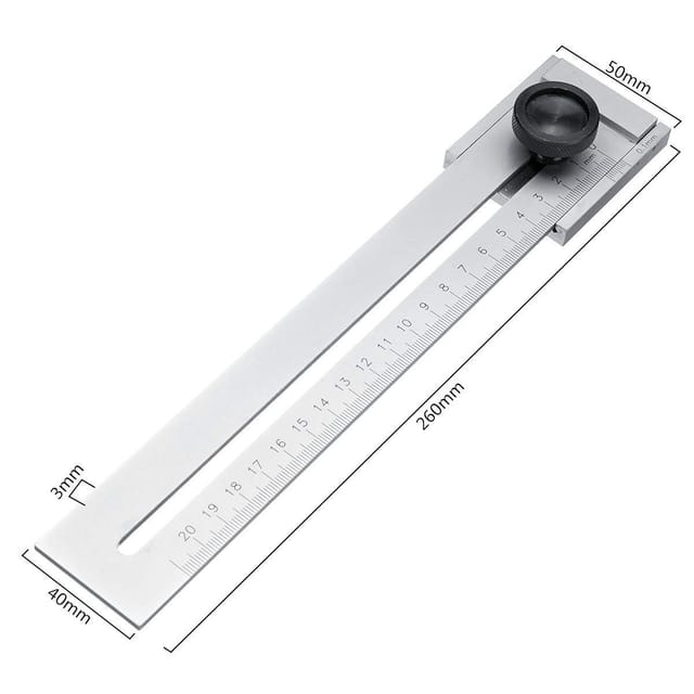 Linghhang - 0–200 mm/0–250 mm Streichmaß, 0,1 mm Messwerkzeug, 0,1 mm Kalibrierwerkzeug (200 mm)