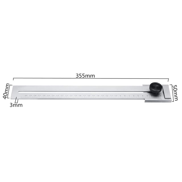 Linghhang - 0–200 mm/0–250 mm/0–300 mm Gewindeschneid-Markierungslehre für die Holzbearbeitung, Messung von Kohlenstoffstahl, 0,1 m Messwerkzeug