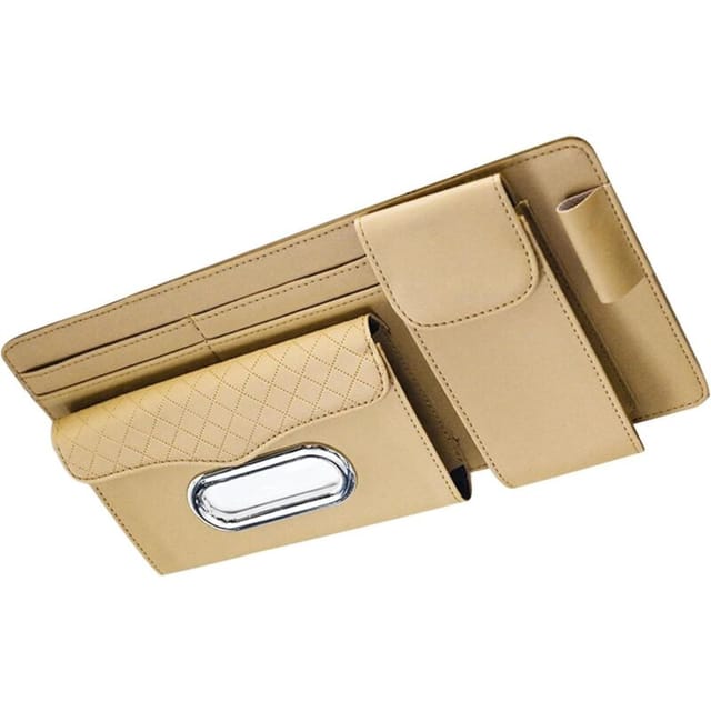 Ahlsen - Auto-Sonnenblenden-Organizer,Sonnenblenden-Organizer Auto-Organizer, Sonnenbrillenhalter, Sonnenblenden-Beutel, Aufbewahrungsorganisator,