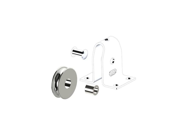 Stehblock (Umlenkrolle) für Draht Gleitlager 4 mm - 1 Rolle - Sprenger