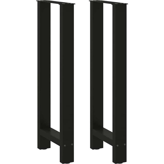 Bartischbeine Schwarz 2 Stk. 40x(100-101) cm Stahl vidaXL