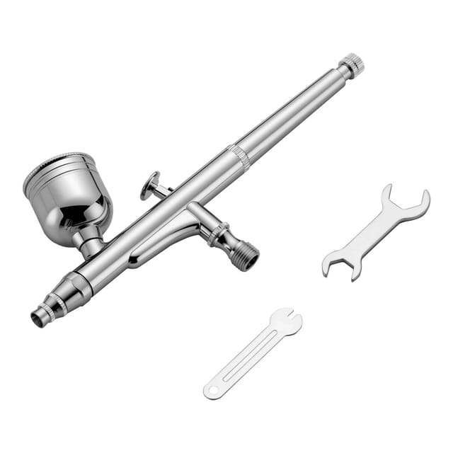 Wiltec - Airbrush Pistole Typ HS-30-1, Air Brush mit 0,3 mm Düse und Flüssigkeitsbecher 7 ml, präzise Airbrushpistole für Nägel, Tattoo, Modellbau