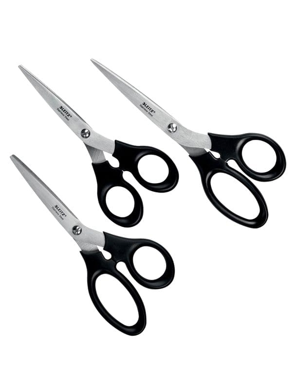 Leitz 54260095 Universal Universalschere Rechtshänder, Linkshänder 165 mm, 185 mm, 205 mm Schwarz