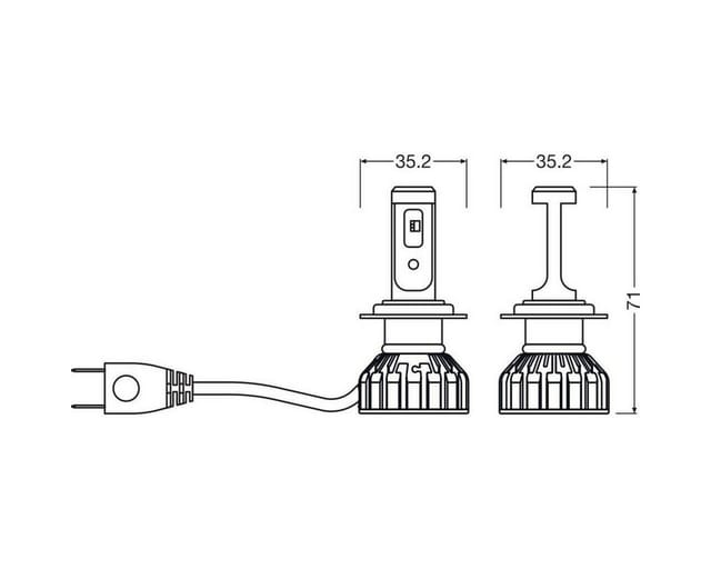 Osram - Scheinwerferlampe H7 Night Breaker led 2 Stück Scheinwerfer Lampen