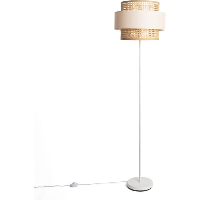 Stehleuchte aus Metall und Stoff Amaia Beige