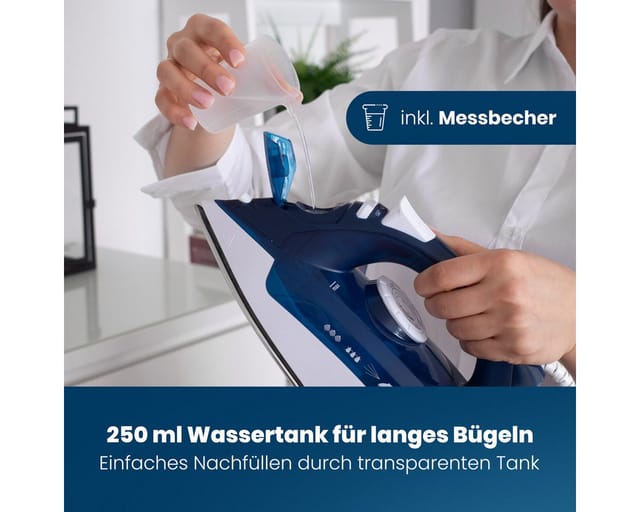 Db 3704 Dampfbügeleisen Weiß, Blau 2200 w - Clatronic