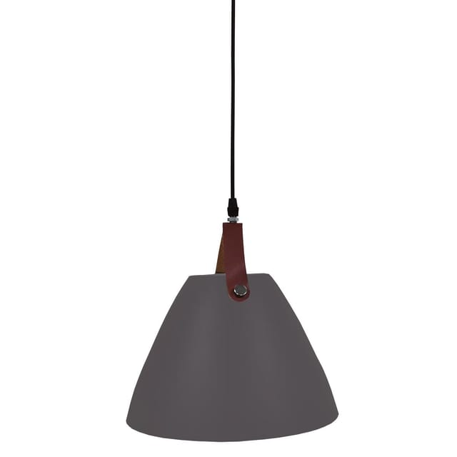 GSC - Pendel-Deckenleuchte der Serie 'Dianza' E27 (40W maximal 230V) IP20 Ø27cm in Grau und Lederfarbe