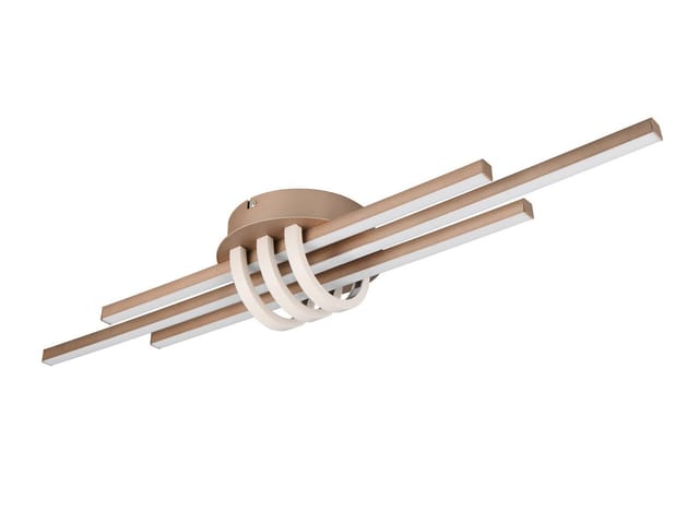 Trio Leuchten LED Deckenleuchte Cinto 25W, coffee Deckenlampen & Kronleuchter