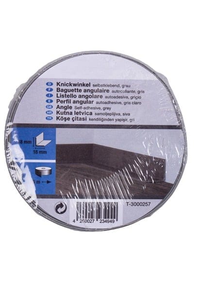 Primo - Knickwinkel 5m 18x18mm grau selbstklebend Weichsockelleiste Leiste