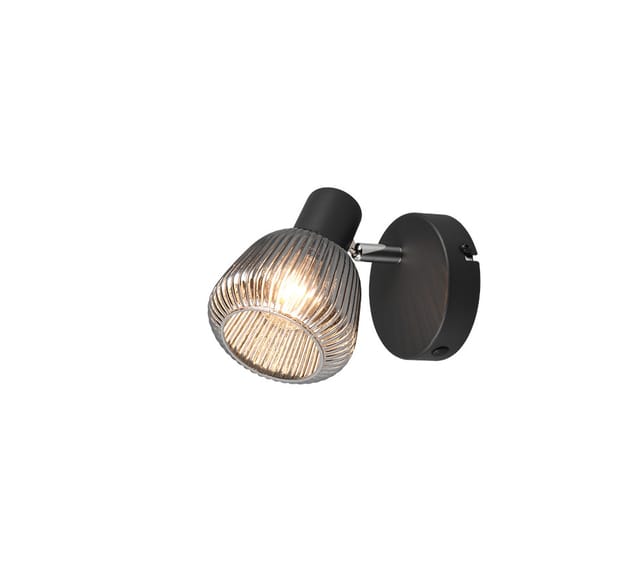 Trio - Wandstrahler tarifa mit Glasschirm Chrom bedampft, Breite 10cm