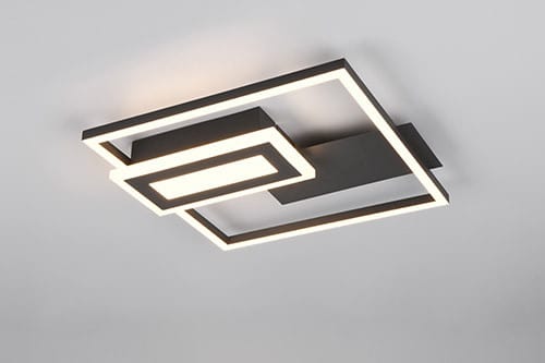 Leuchten led Deckenleuchte Spiro 22W schwarz matt Deckenlampen & Kronleuchter - Trio