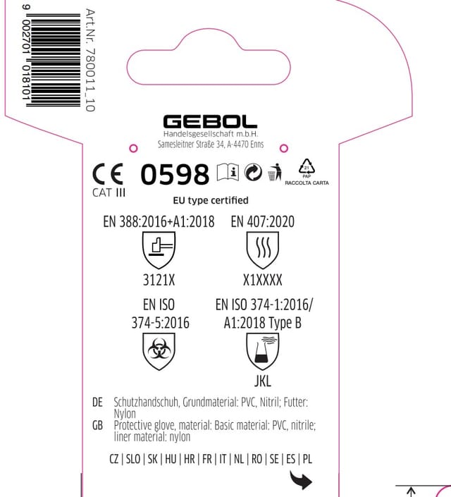 Handschuh Hydro Arbeitshandschuhe - Gebol