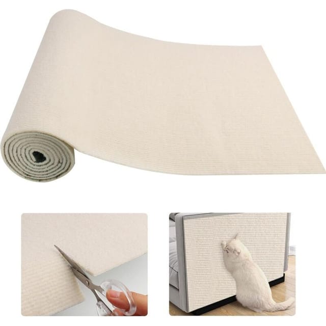 Kratzbaum Für Sofa, 40 X 200 Cm, Wiederverwendbare, Selbstklebende Kratzmatte, Kratzschutz Für Sofas, Individuell Zugeschnitten, Zum Schutz Von Möbeln, Türen Und Wänden, Beige